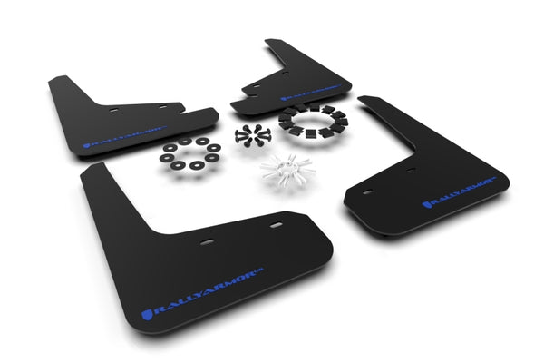 Rally Armor UR Mud Flaps - Tesla Model Y - Black w/Blue Logo