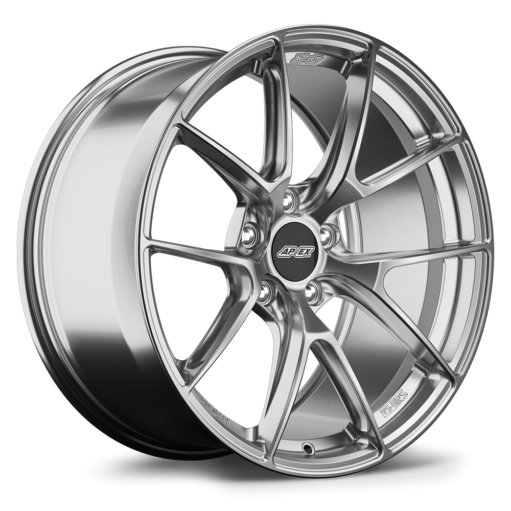 APEX VS-5RS Forged Wheels - 19x9.5 +29 - Tesla Model 3 Fitment - Brushed Clear