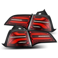 AlphaRex PRO-Series LED Tail Lights - Tesla Model 3 - Smoke Red