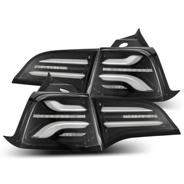 AlphaRex PRO-Series LED Tail Lights - Tesla Model 3 - Jet Black